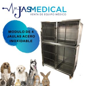 Modulo de 4 jaulas de acero inoxidable