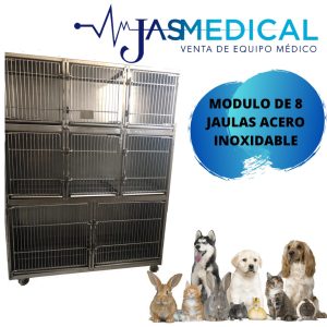 Modulo de 8 jaulas de acero inoxidable