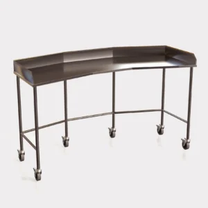 Mesa riñonera de acero inoxidable